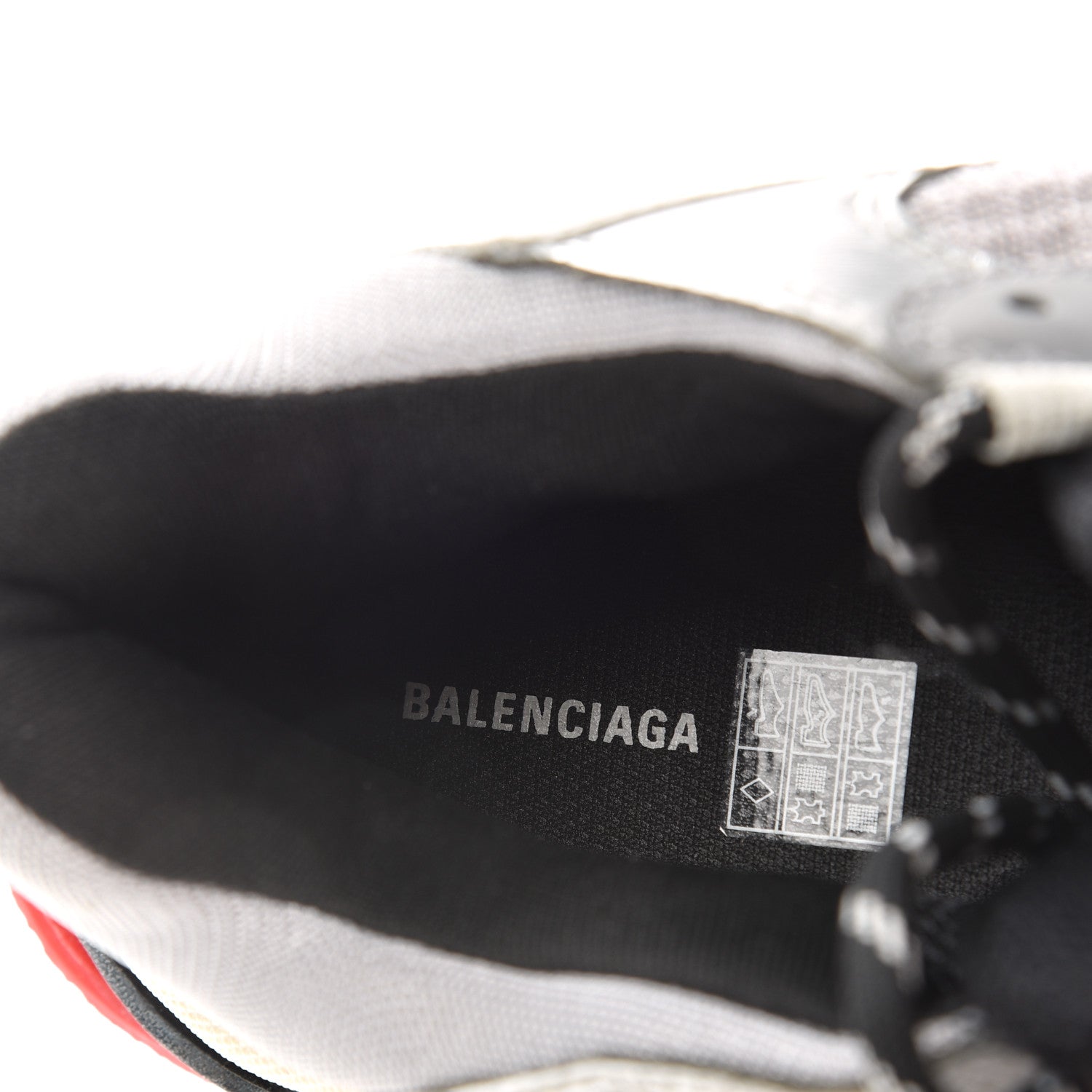Balenciaga Mesh Nubuck Mens Triple S Sneakers 42 Black Argent 7 of 9
