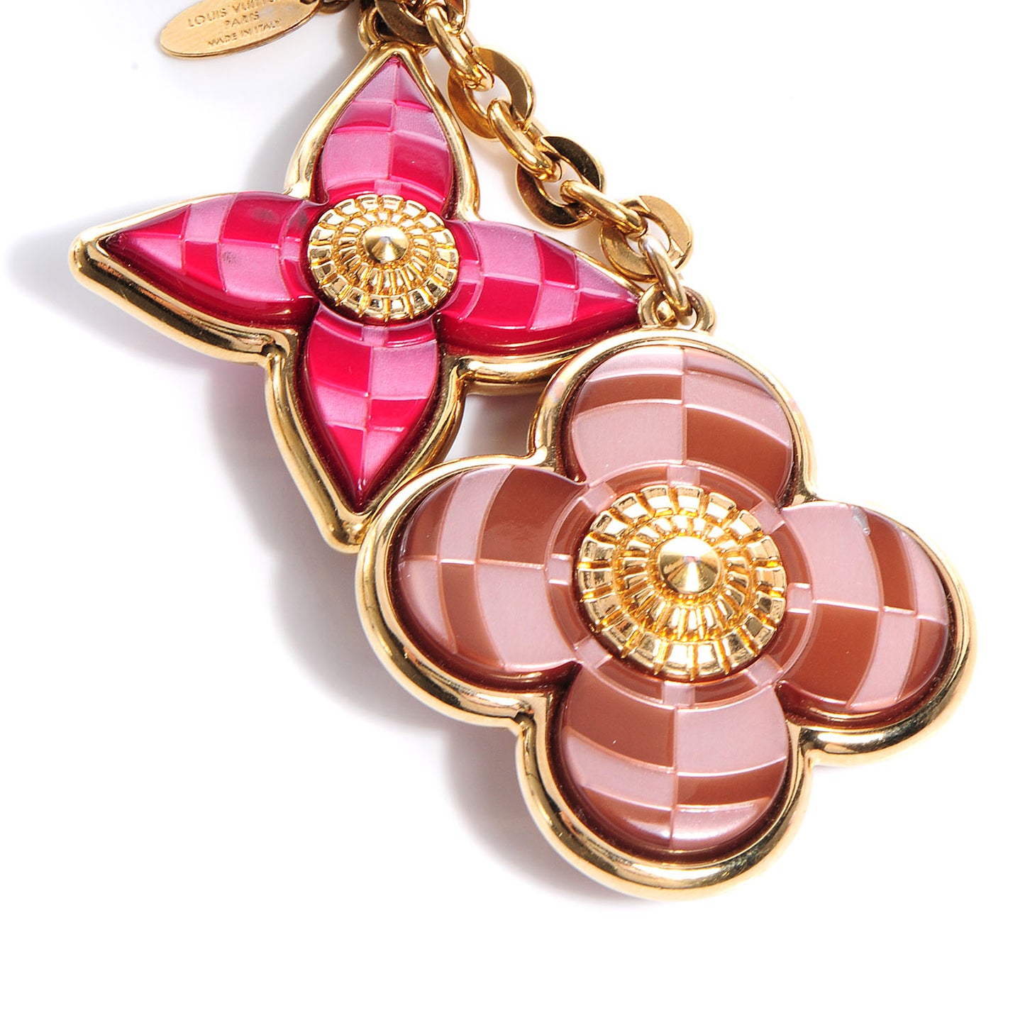 Metal Resin Mosaique Bag Charm Rouge Fauviste