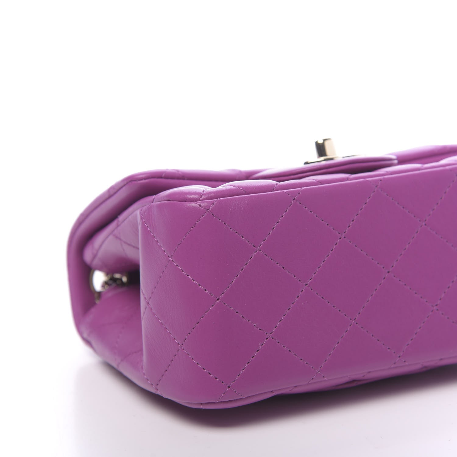 Chanel Lambskin Quilted Mini Square Flap Purple 9 of 11