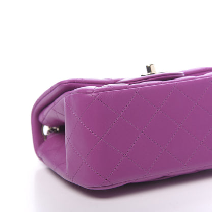 Chanel Lambskin Quilted Mini Square Flap Purple 9 of 11