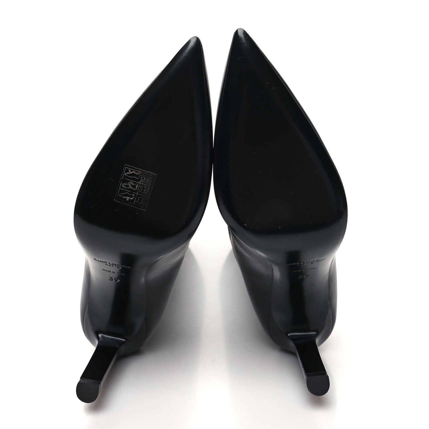 Saint Laurent Smooth Calfskin 90 Kidd Knee High Boots 39 Black 5 of 9