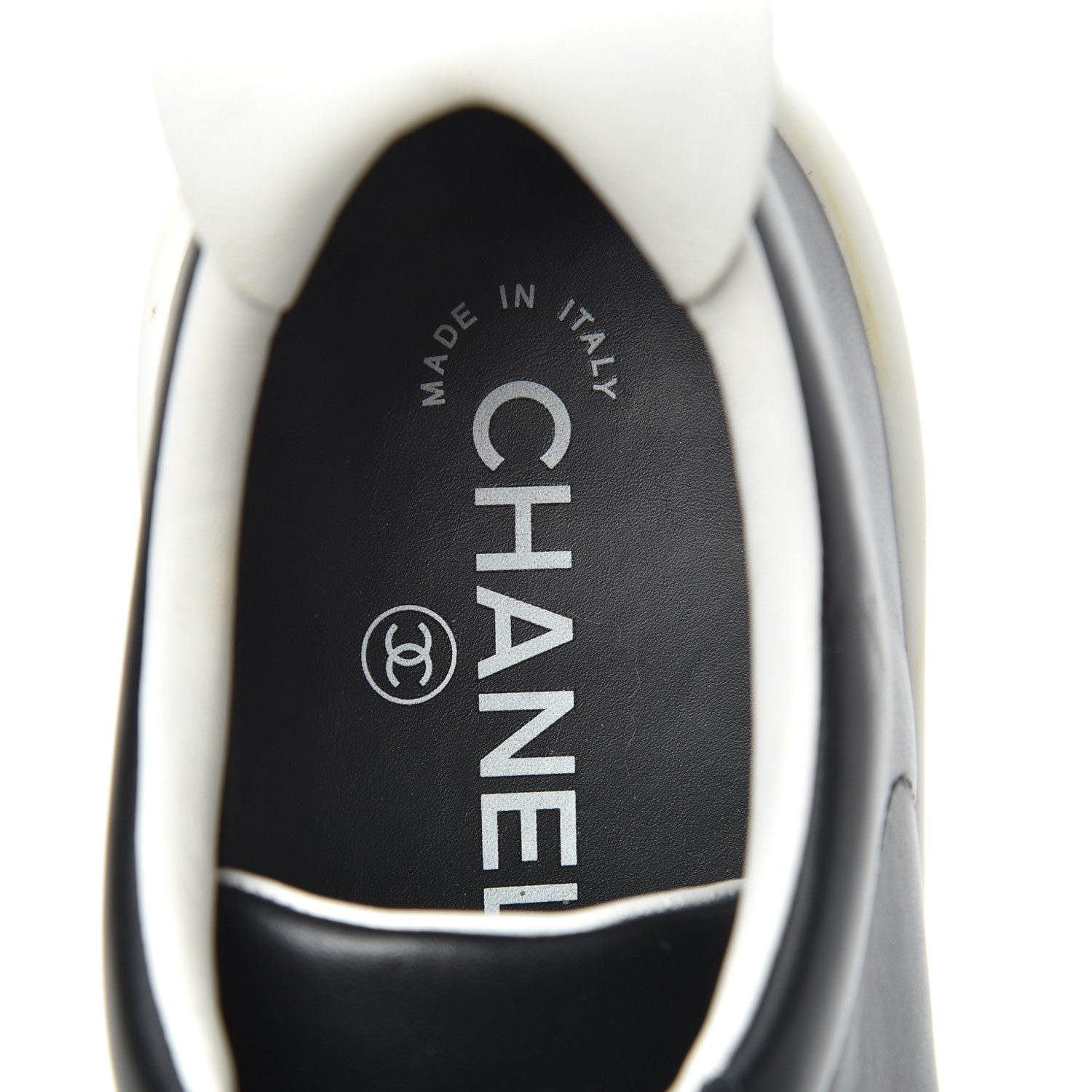 Chanel Calfskin CC Womens Sneakers 37 Black 5 of 7