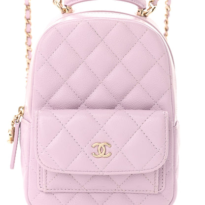 Chanel Caviar Quilted CC Mini Classic Backpack Light Purple 8 of 11