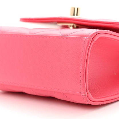 Chanel Lambskin Quilted Mini Trendy CC Chain Wallet Pink 11 of 11