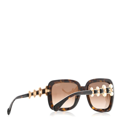 Chanel Pearl Crystal Bijoux Polarized Sunglasses 5335-H-B Tortoise 4 of 7
