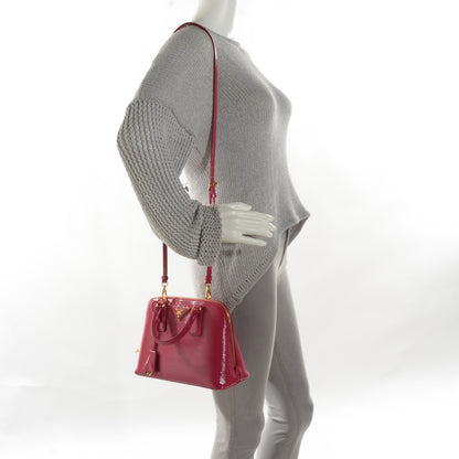 Prada Saffiano Vernice Mini Promenade Tote Peonia 2 of 9