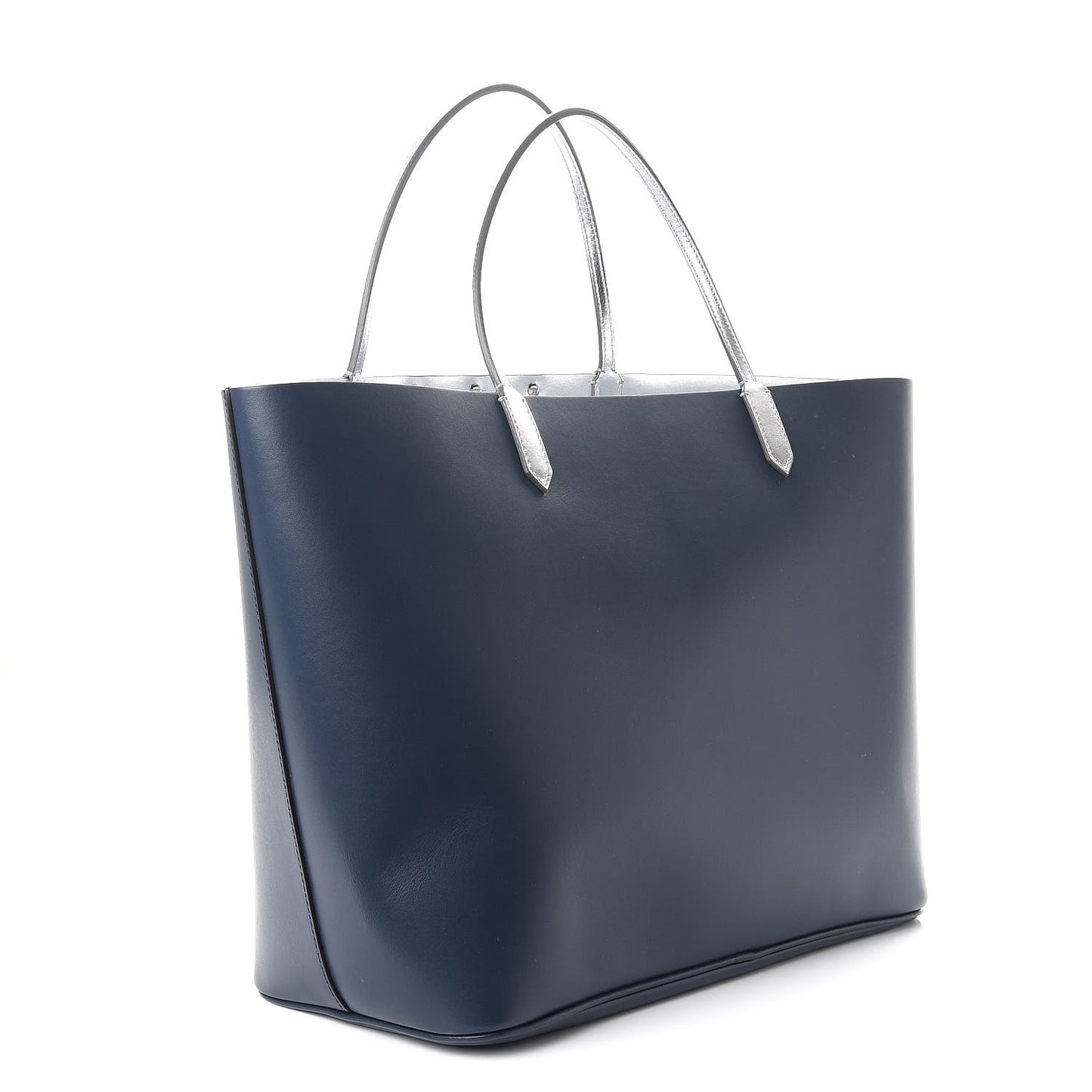 Calfskin Large Antigona Tote Night Blue Silver