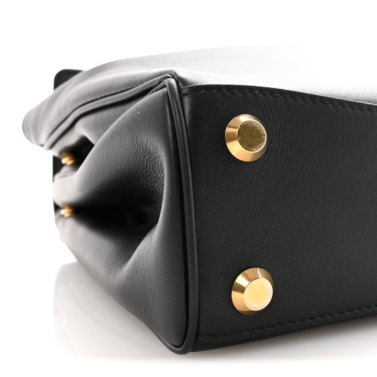 Balenciaga Natural Smooth Calfskin Small Rodeo Top Handle Handbag Black 8 of 9