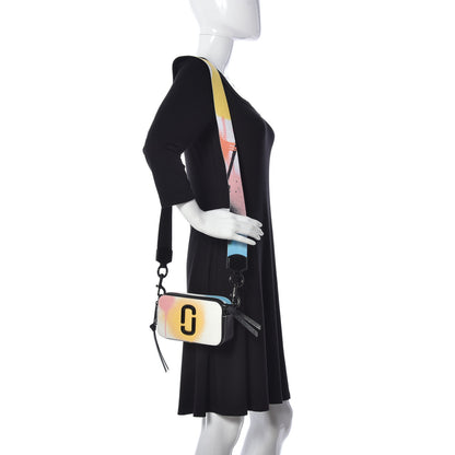Marc Jacobs Saffiano Spray Paint Coated Small Snapshot Camera Bag White Multicolor 2 of 11