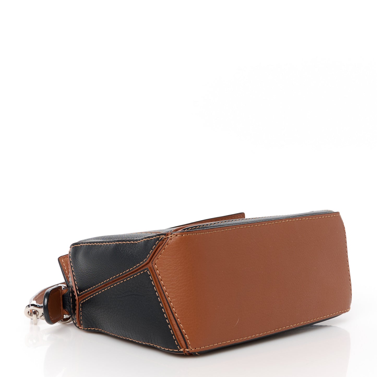 Calfskin Mini Puzzle Bag Tan Black