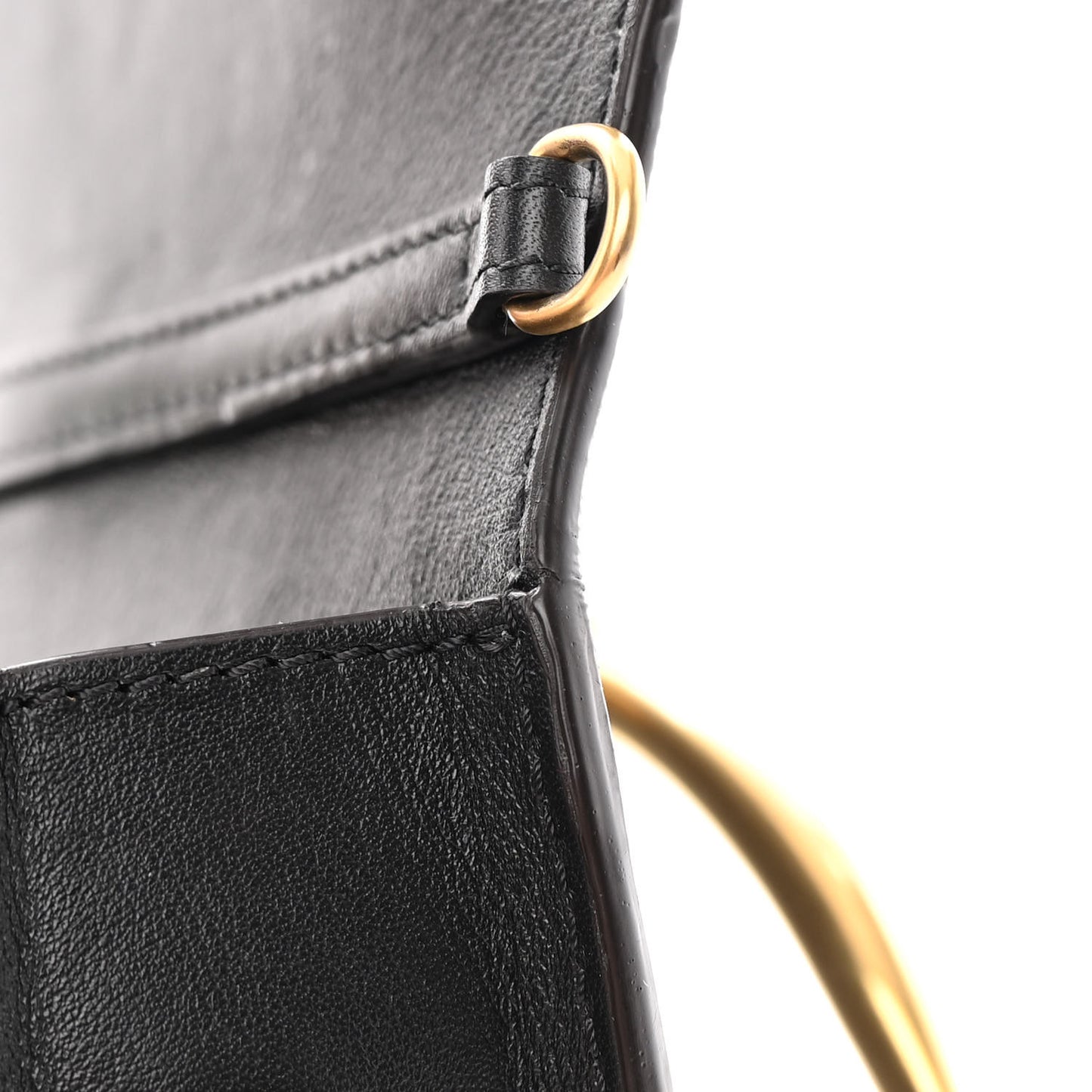 Calfskin Small Nile Bracelet Minaudiere Bag Black