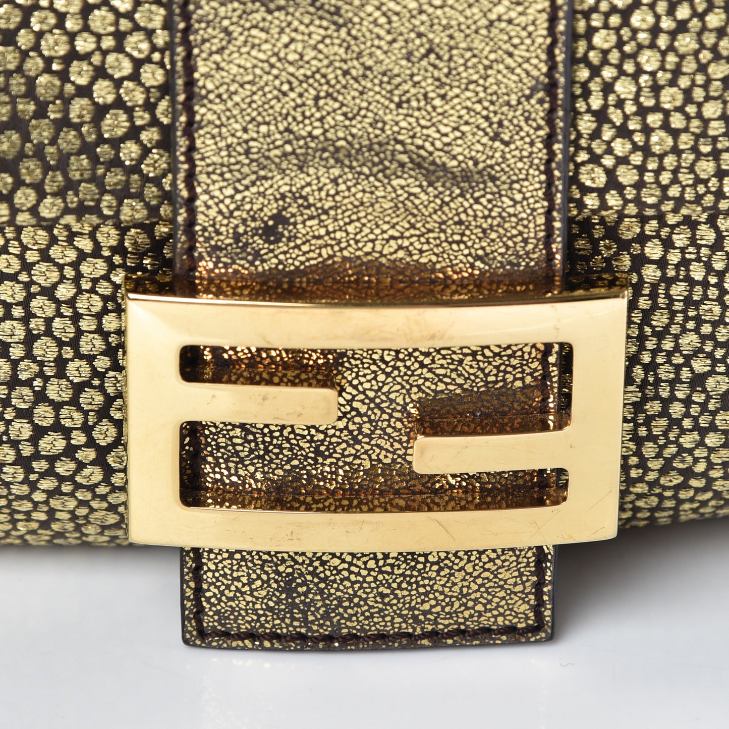 Metallic Canvas Baguette Gold