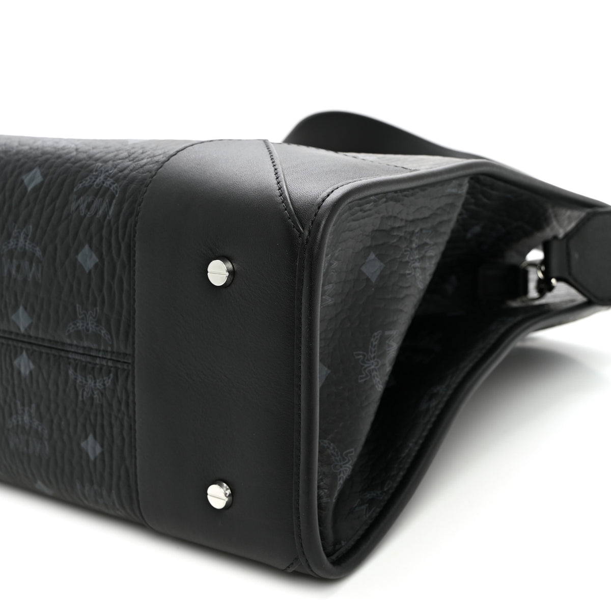 MCM Visetos Large Munchen Tote Black 10 of 10