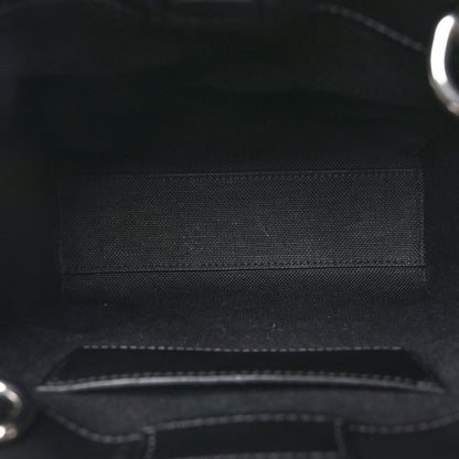 Gucci GG Supreme Monogram Appia Calfskin Web Mini Tote Bag Black 5 of 9