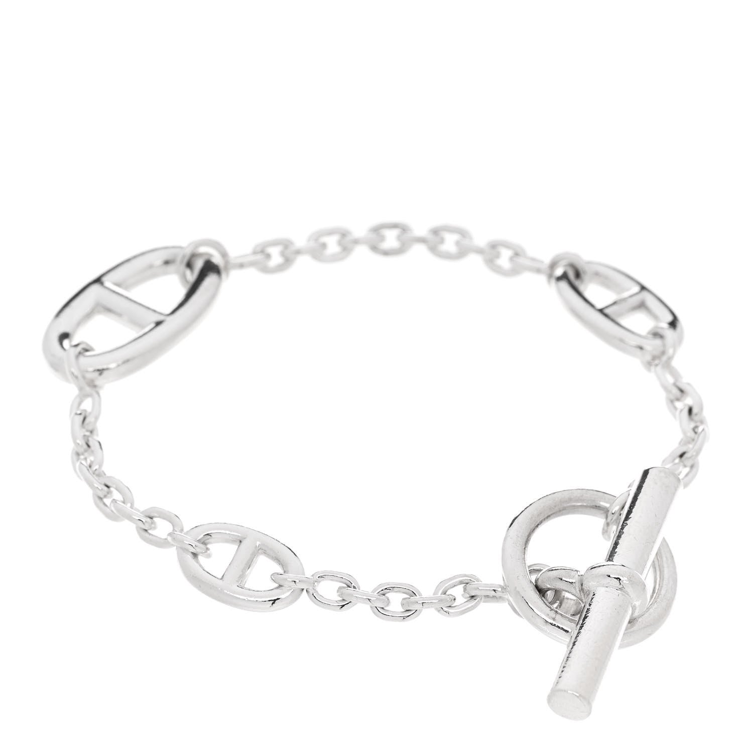 Hermes Sterling Silver Farandole Bracelet LG 2 of 4