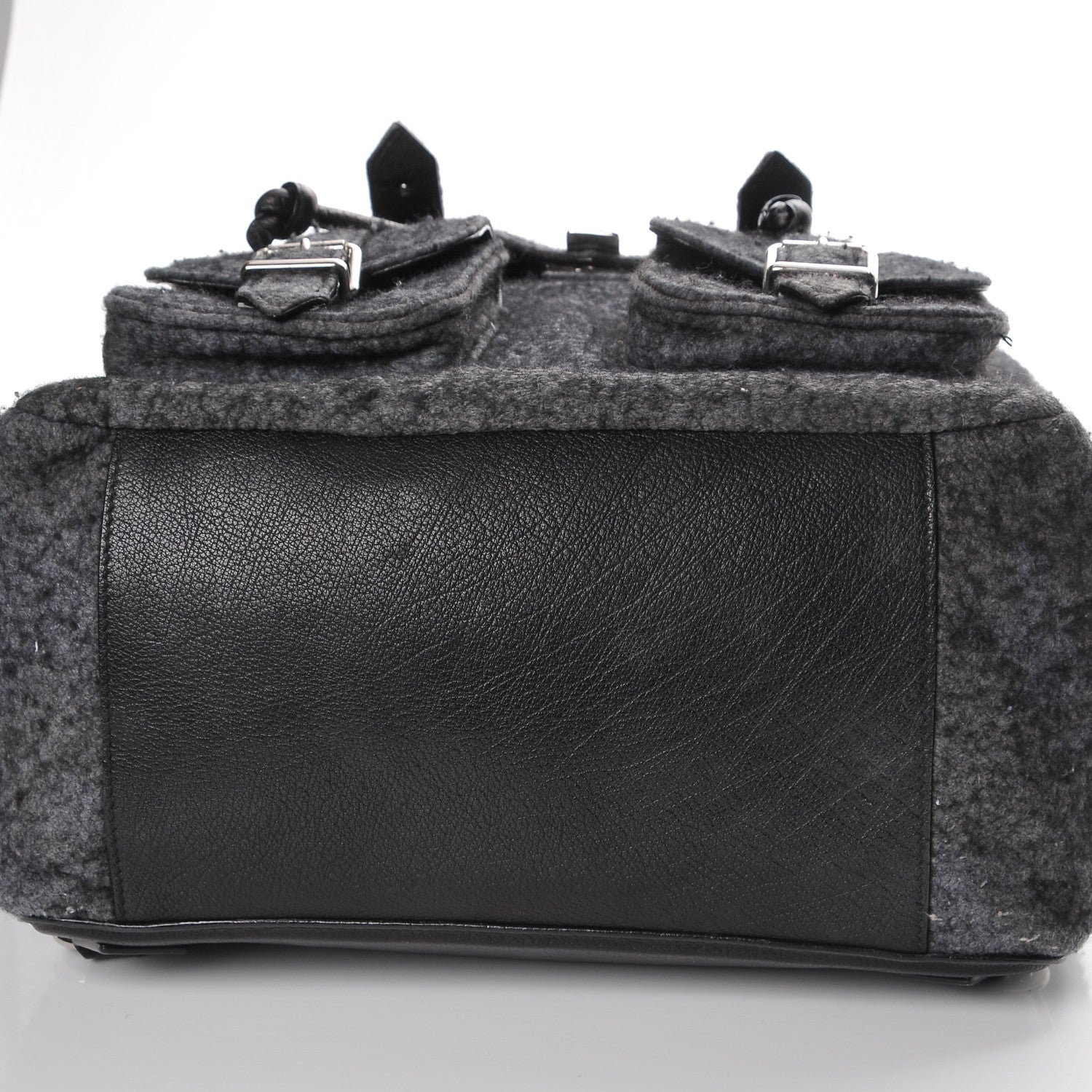 Proenza Schouler Melange Felted Wool PS1 Backpack Charcoal Black 8 of 9