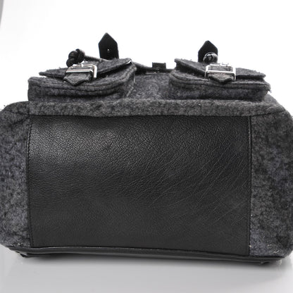 Proenza Schouler Melange Felted Wool PS1 Backpack Charcoal Black 8 of 9
