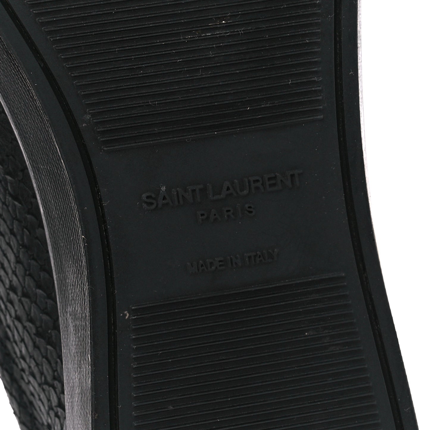 Calfskin Python Effect Andy Low Top Sneakers 37.5 Black