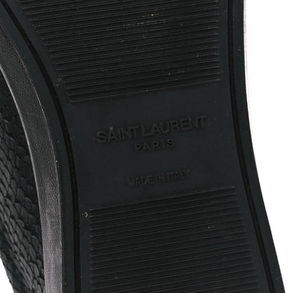 Saint Laurent Calfskin Python Effect Andy Low Top Sneakers 37.5 Black 6 of 9
