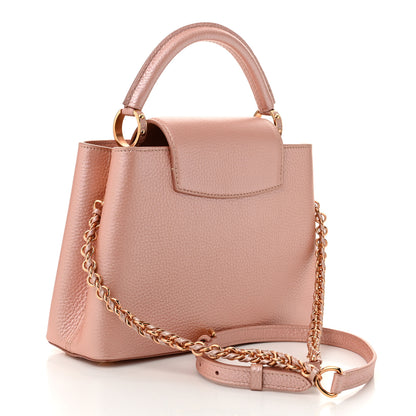 Louis Vuitton Metallic Taurillon Capucines BB Pearly Pink 3 of 9