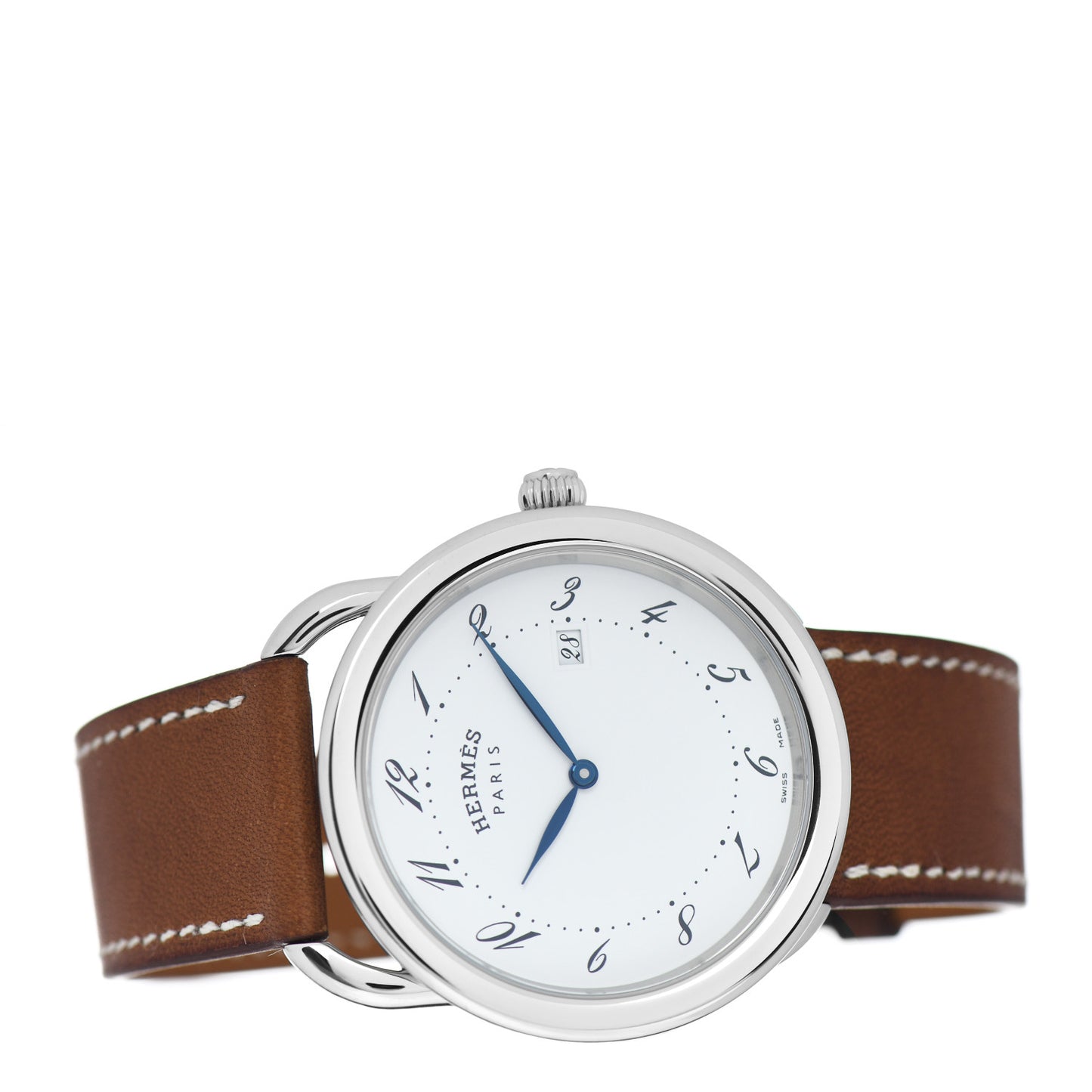 Stainless Steel Barenia 38mm Arceau Quartz Watch Fauve
