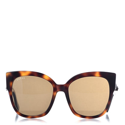 Gucci Acetate Square Frame Web Sunglasses GG0059S Black Tortoise 2 of 7