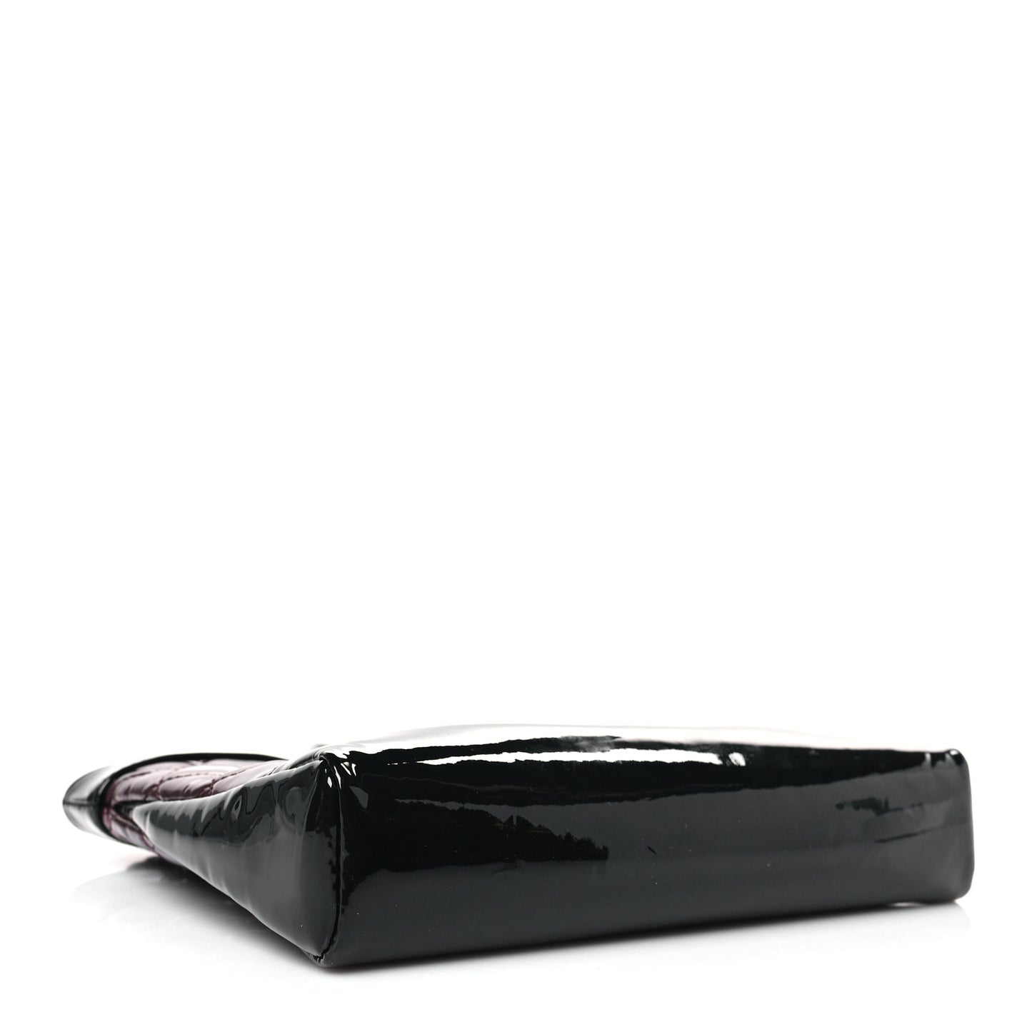 Patent Calfskin Quilted Mini 31 Shopping Bag Burgundy Black