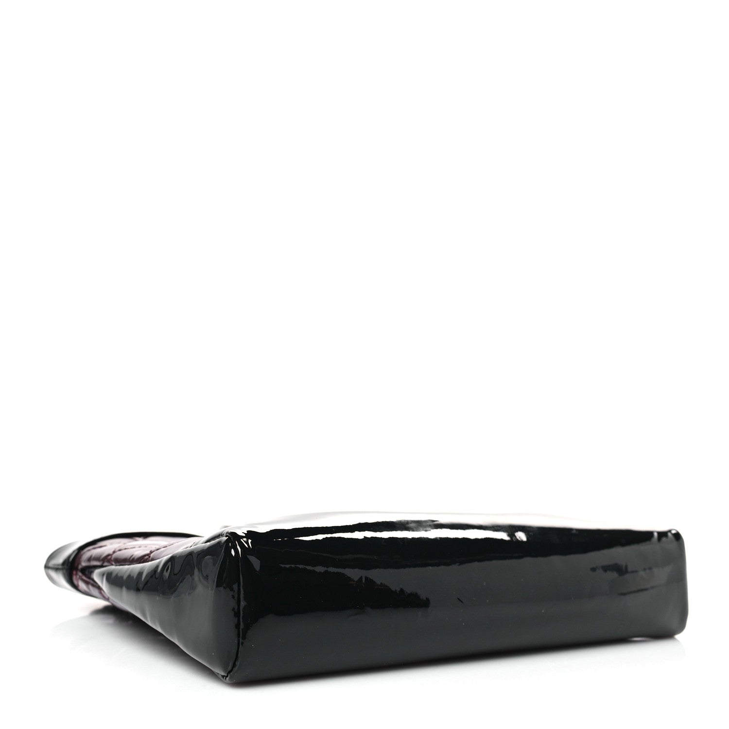Chanel Patent Calfskin Quilted Mini 31 Shopping Bag Burgundy Black 4 of 9