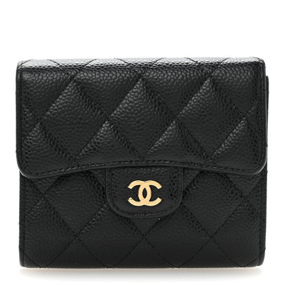 Chanel Caviar Quilted Compact Flap Wallet Black 1 of 10