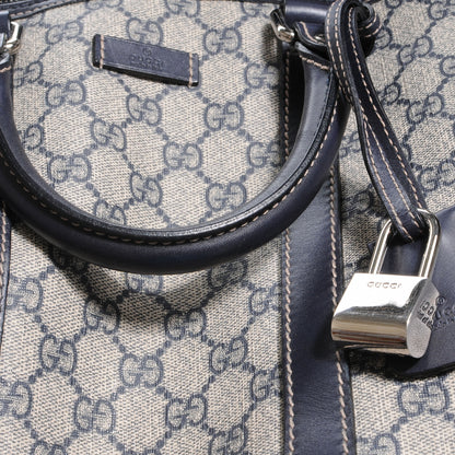 Gucci GG Plus Monogram Large Carry On Duffle Bag Navy 5 of 8