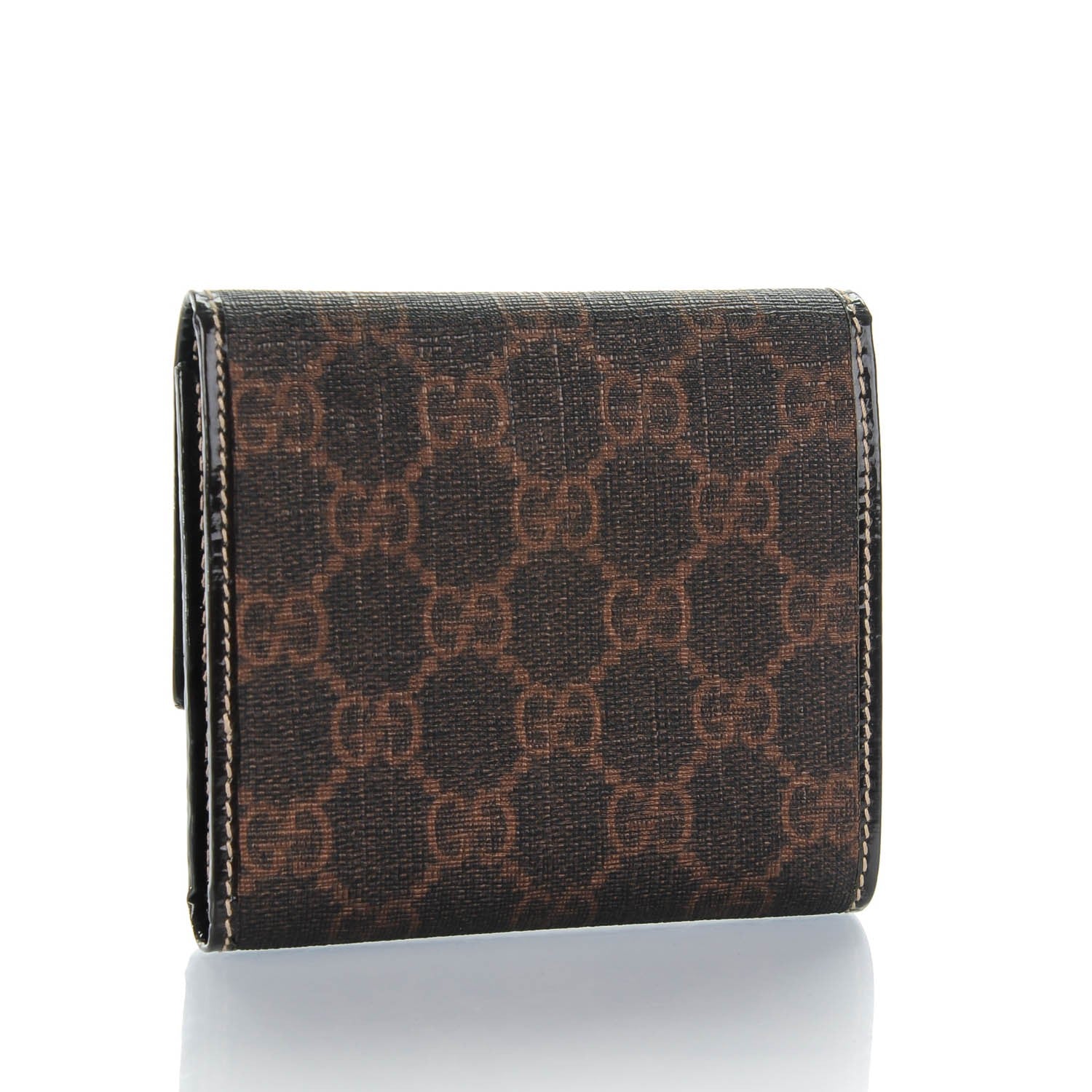 Gucci GG Plus Monogram Joy French Flap Wallet Dark Brown 3 of 7