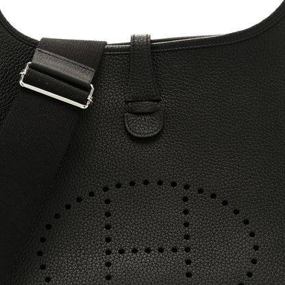 Hermes Taurillon Clemence Evelyne III PM Black 8 of 10
