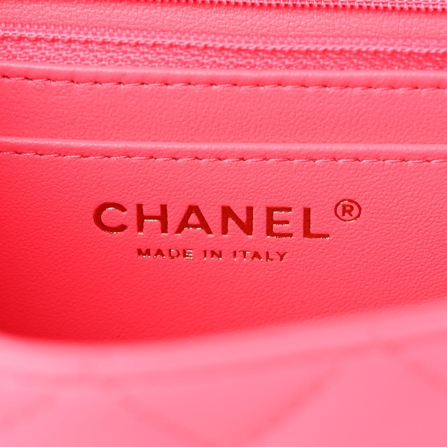 Lambskin Quilted Mini Rectangular Flap Pink