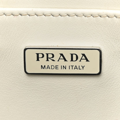 Prada Spazzolato Cleo Shoulder Bag White Black 6 of 11