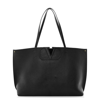 Valentino Garavani Calfskin Large Vlogo Tote Black 1 of 15
