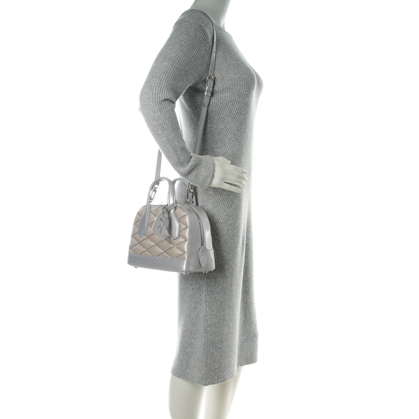Lambskin Malletage Mini Dora Silver