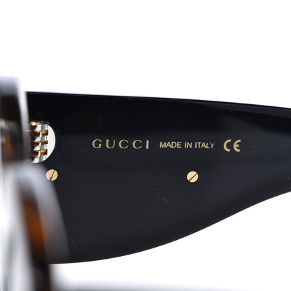 Gucci Acetate Round Frame Sunglasses GG0177S Brown 6 of 10