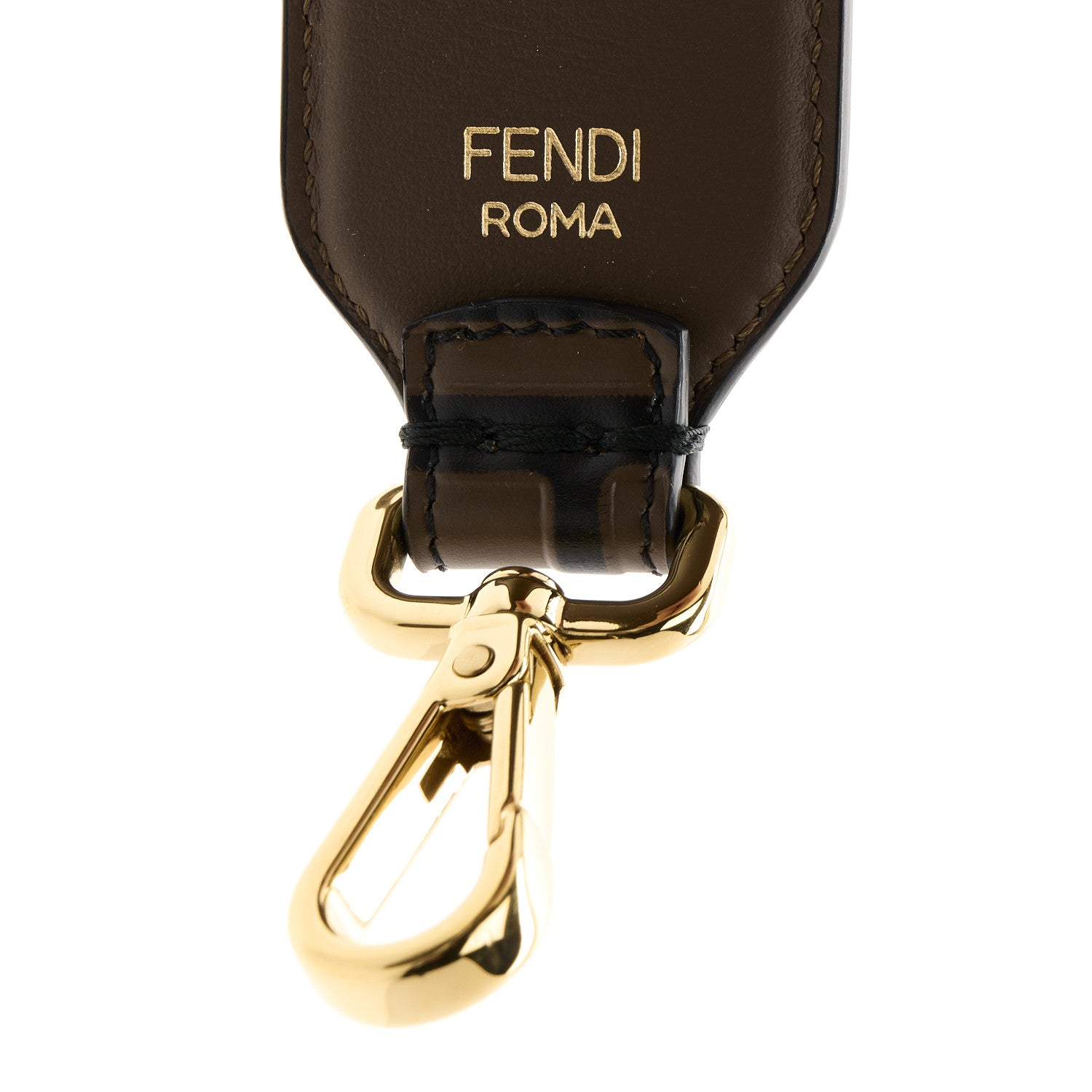 Fendi Vitello Century Bi-Color FF 1974 Embossed Strap You Maya Black 4 of 4