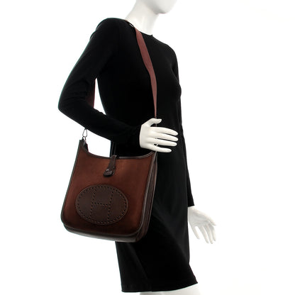 Hermes Toile Chevron Evergrain Evelyne PM Havane 2 of 8