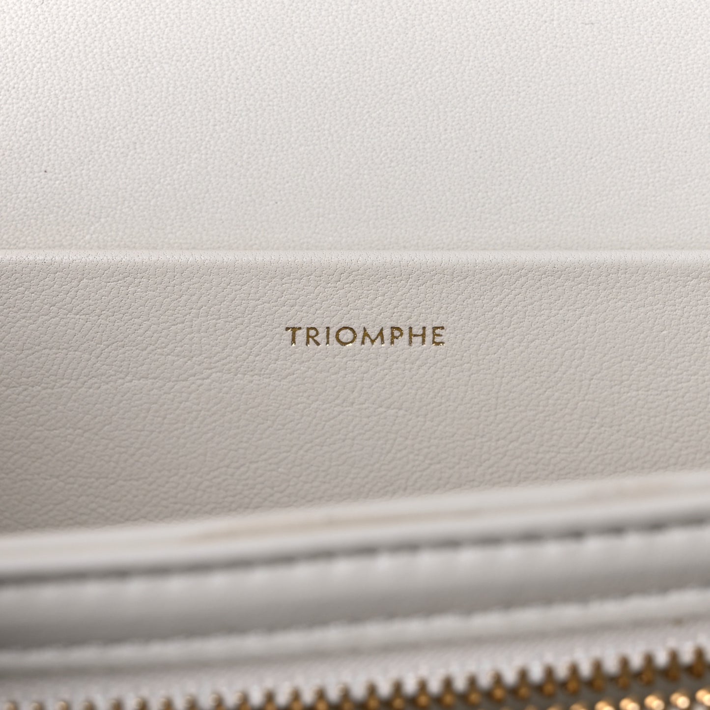 Shiny Calfskin Medium Triomphe White