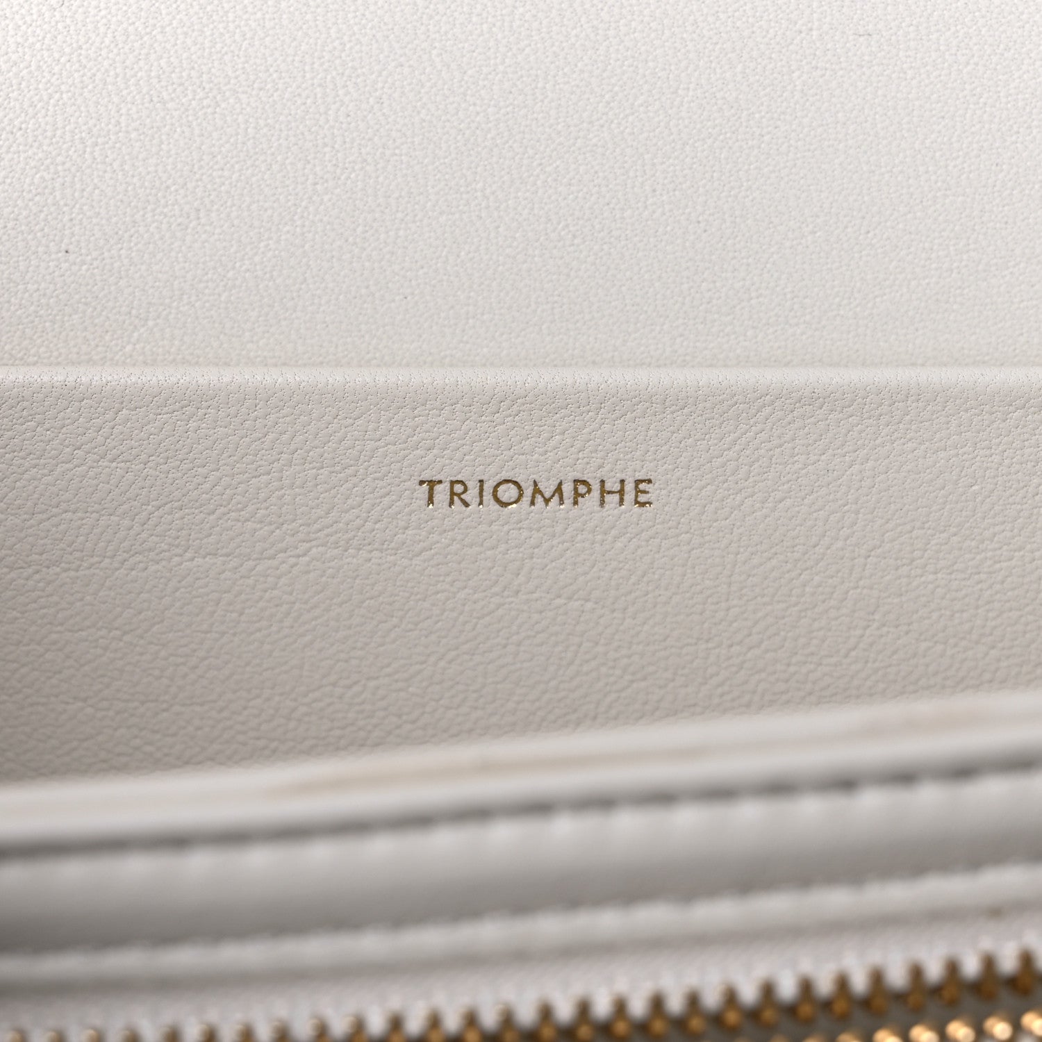 Celine Shiny Calfskin Medium Triomphe White 7 of 10