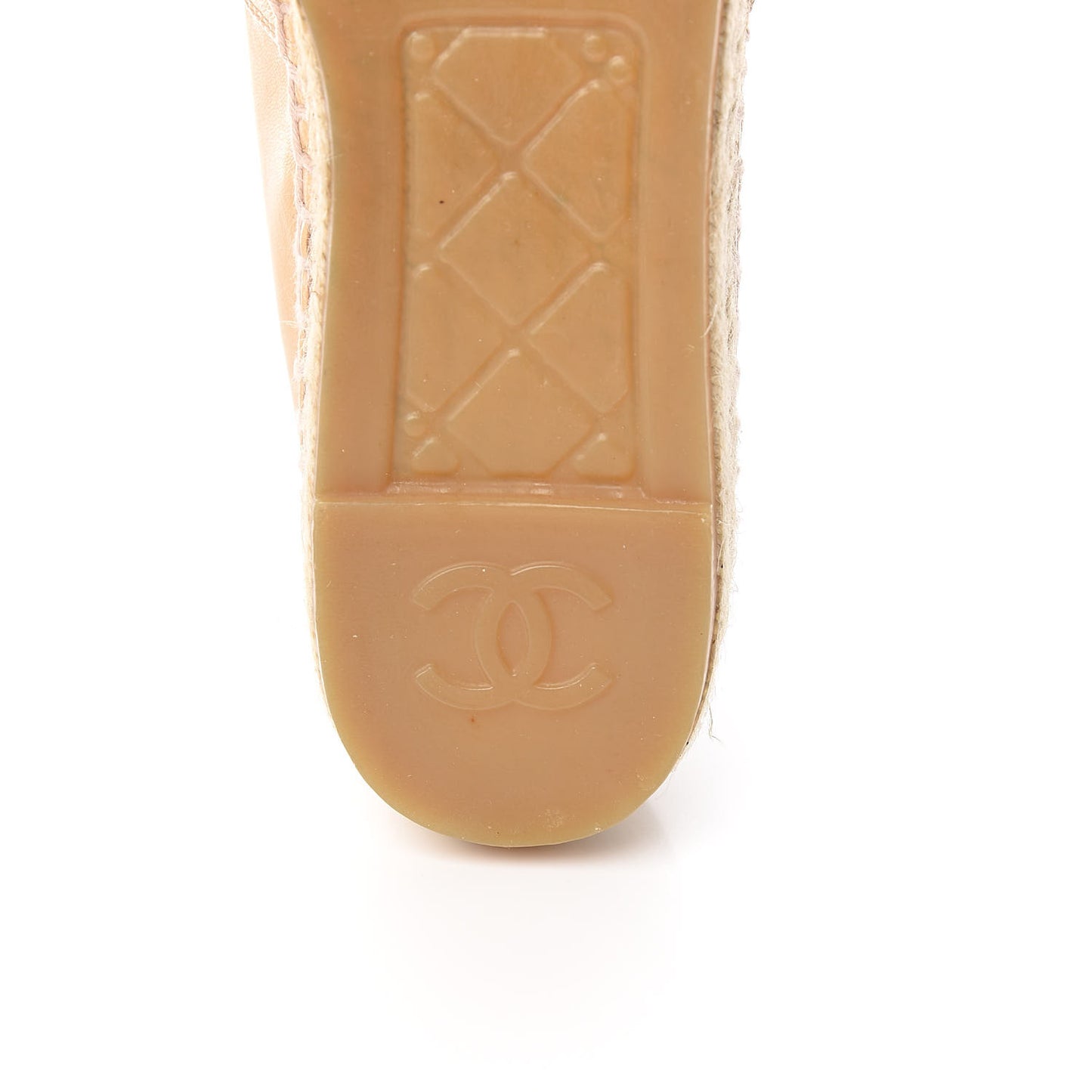 Lambskin CC Espadrilles 39 Beige Black