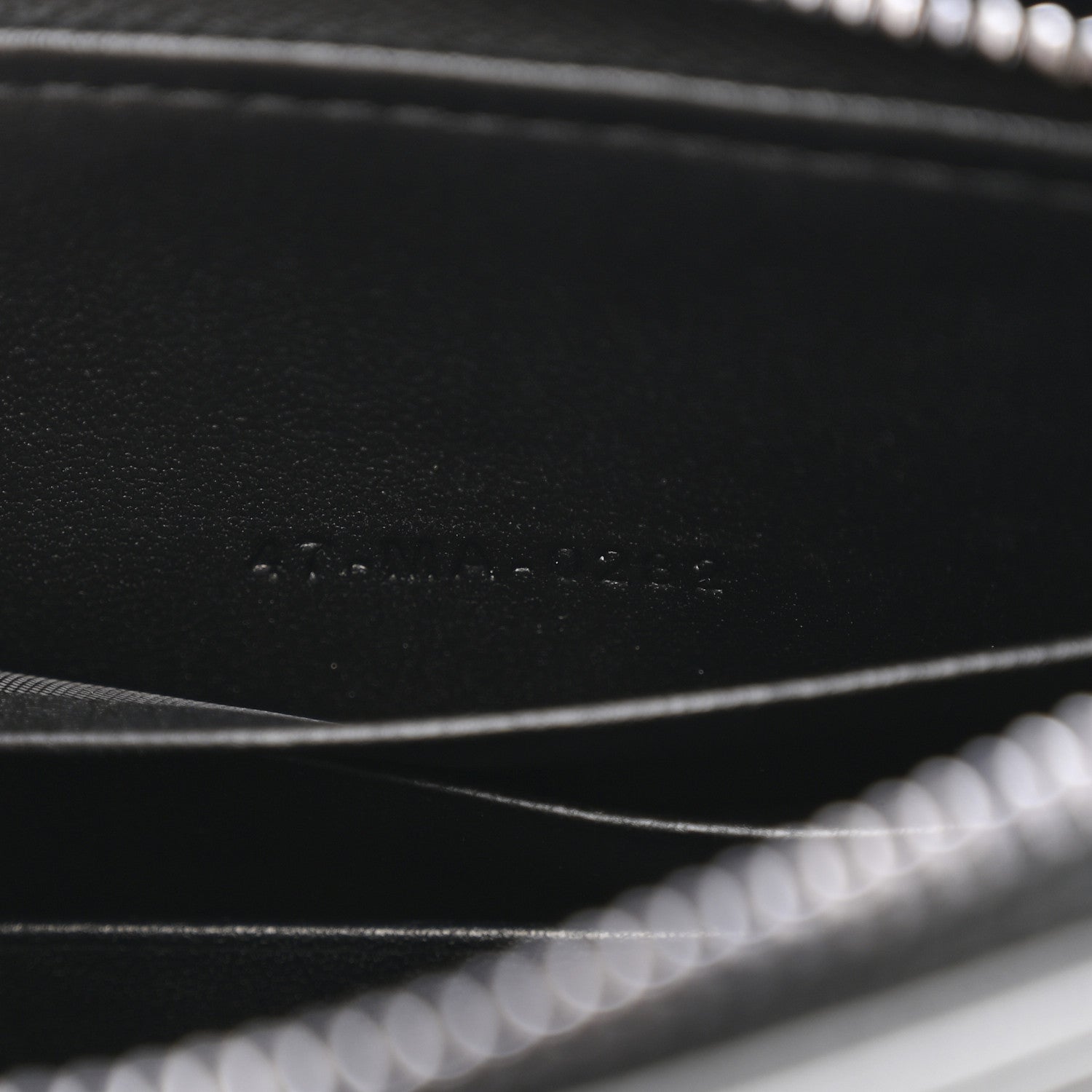 Christian Dior Calfskin Macrocannage Diamond Caro Zipped Pouch With Chain Black 7 of 10