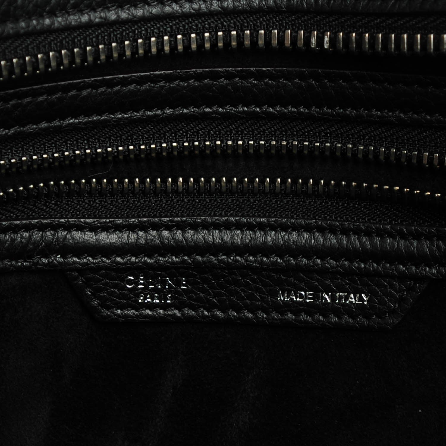 Celine Drummed Calfskin Micro Luggage Black 6 of 8