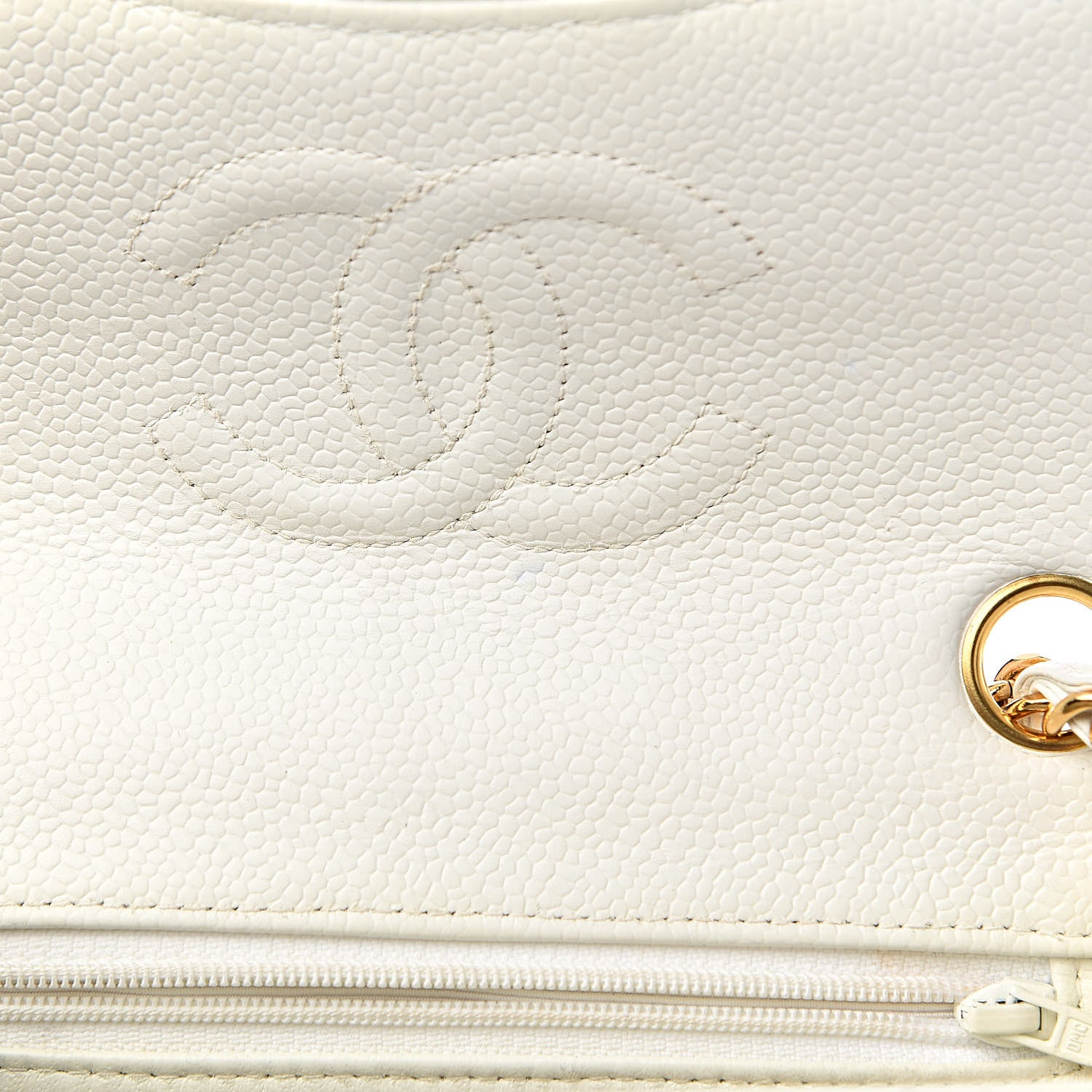 Chanel Caviar Quilted Mini Square Flap White 9 of 13