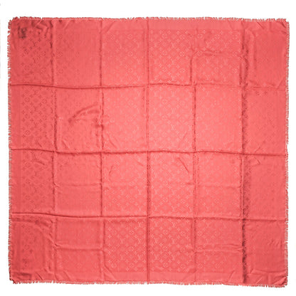 Louis Vuitton Silk Wool Monogram Shawl Pink 1 of 4