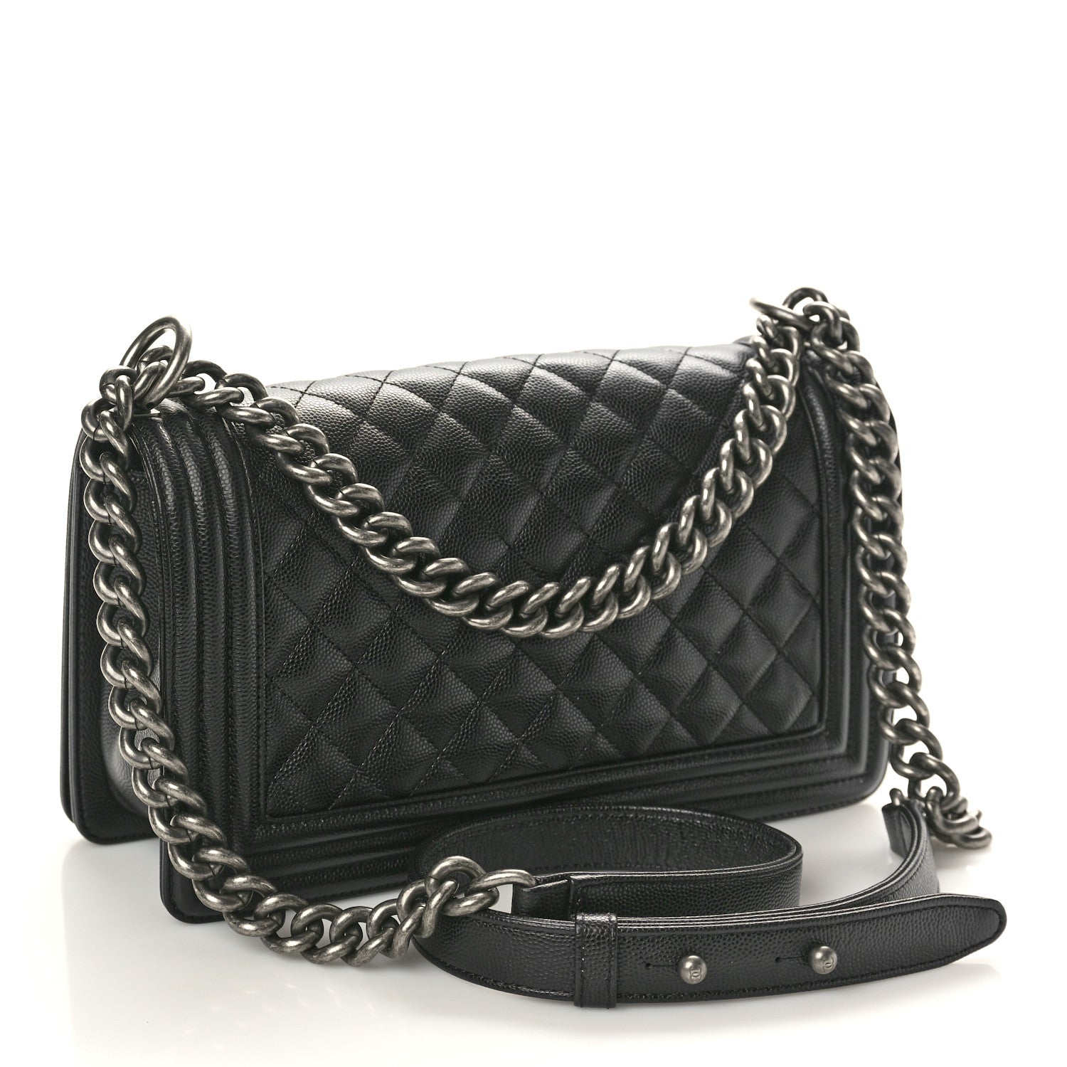 Chanel Caviar Quilted Medium Boy Flap Black 3 of 10