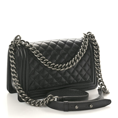 Chanel Caviar Quilted Medium Boy Flap Black 3 of 10