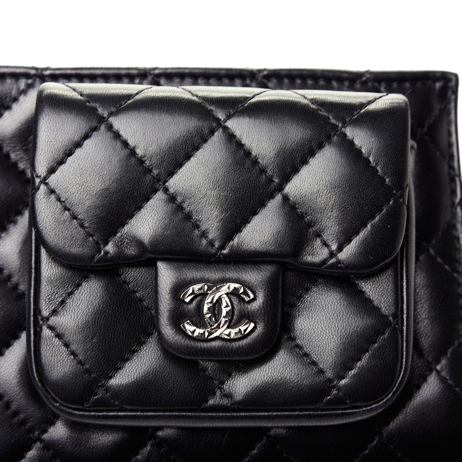 Chanel Lambskin Mineral Nights Pochette Wristlet Black 8 of 8