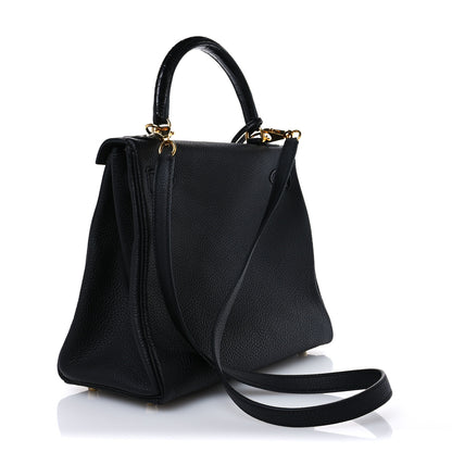 Hermes Togo Matte Porosus Crocodile Kelly Retourne Touch 28 Black 3 of 13